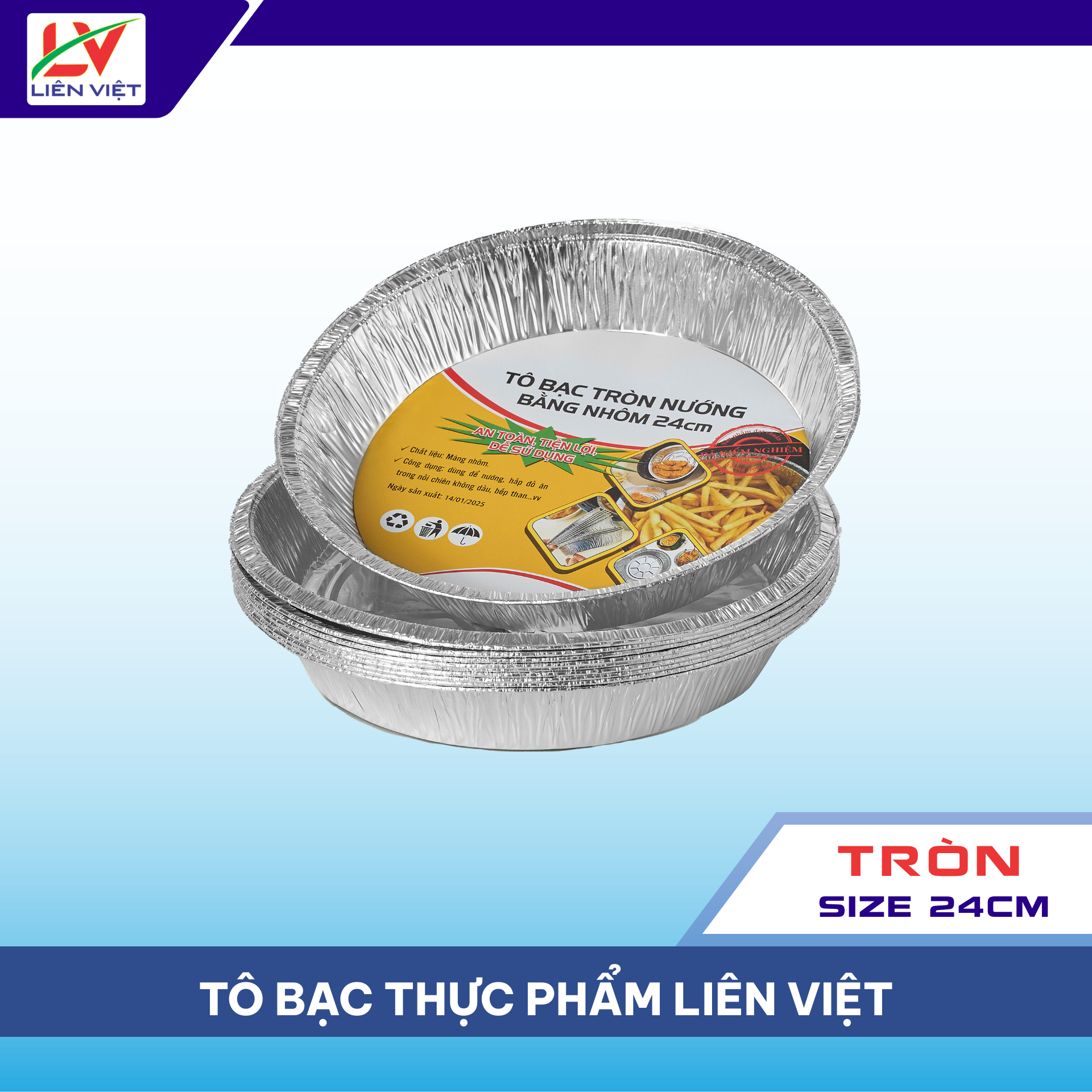 Tô Bạc Tròn Size 24cm